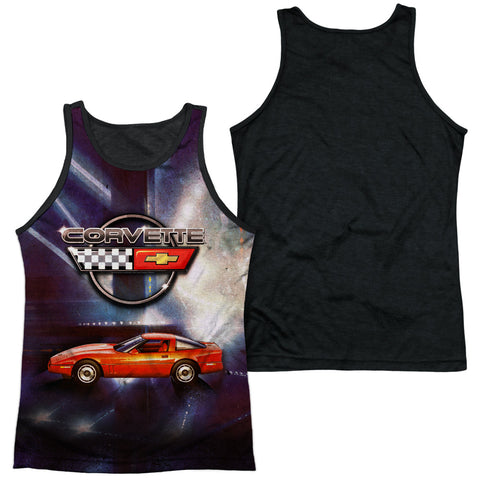Adult 100% Poly Tank Top Black Back