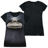 Junior Cap Sleeve 100% Poly Black Back