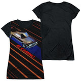 Junior Cap Sleeve 100% Poly Black Back