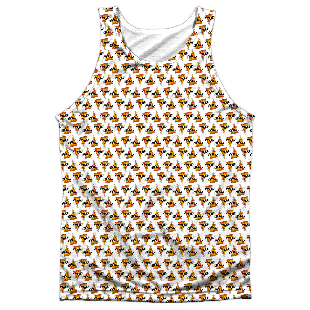 Uncle Grandpa/pizzas-adult Poly Tank Top-white