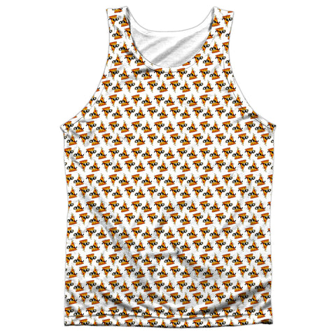 Uncle Grandpa/pizzas-adult Poly Tank Top-white