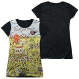 Junior Cap Sleeve 100% Poly Black Back