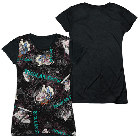 Junior Cap Sleeve 100% Poly Black Back