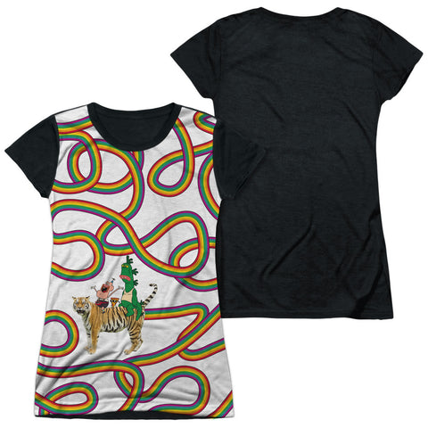 Junior Cap Sleeve 100% Poly Black Back