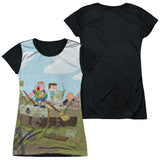 Junior Cap Sleeve 100% Poly Black Back