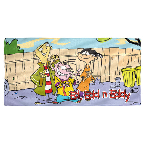 Ed Edd N Eddy/backyard Boys-cotton Front / Poly Back Beach Towel-white