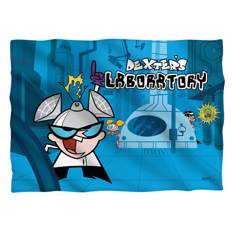 Dexters Lab/lab-pillow Case-white