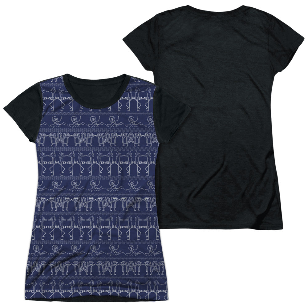 Junior Cap Sleeve 100% Poly Black Back