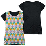 Junior Cap Sleeve 100% Poly Black Back
