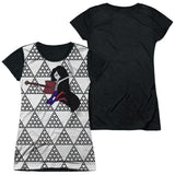Junior Cap Sleeve 100% Poly Black Back