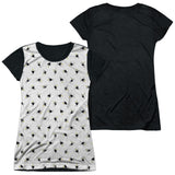 Junior Cap Sleeve 100% Poly Black Back