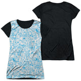 Junior Cap Sleeve 100% Poly Black Back