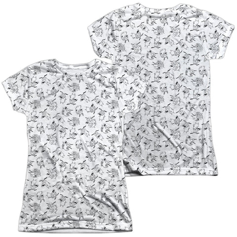 S/S Junior 100% Poly Crew - White - Sm