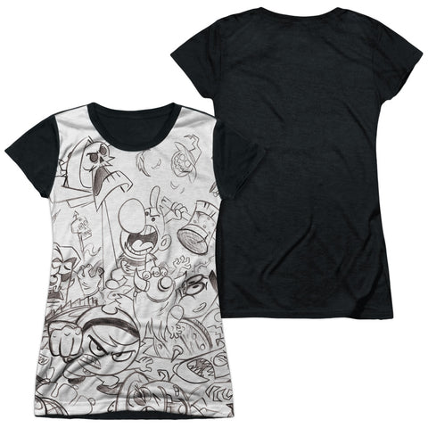 Junior Cap Sleeve 100% Poly Black Back