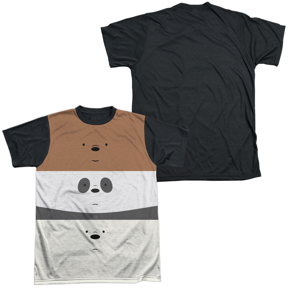 We Bare Bears/stack-s/s Adult White Front Black Back  -white