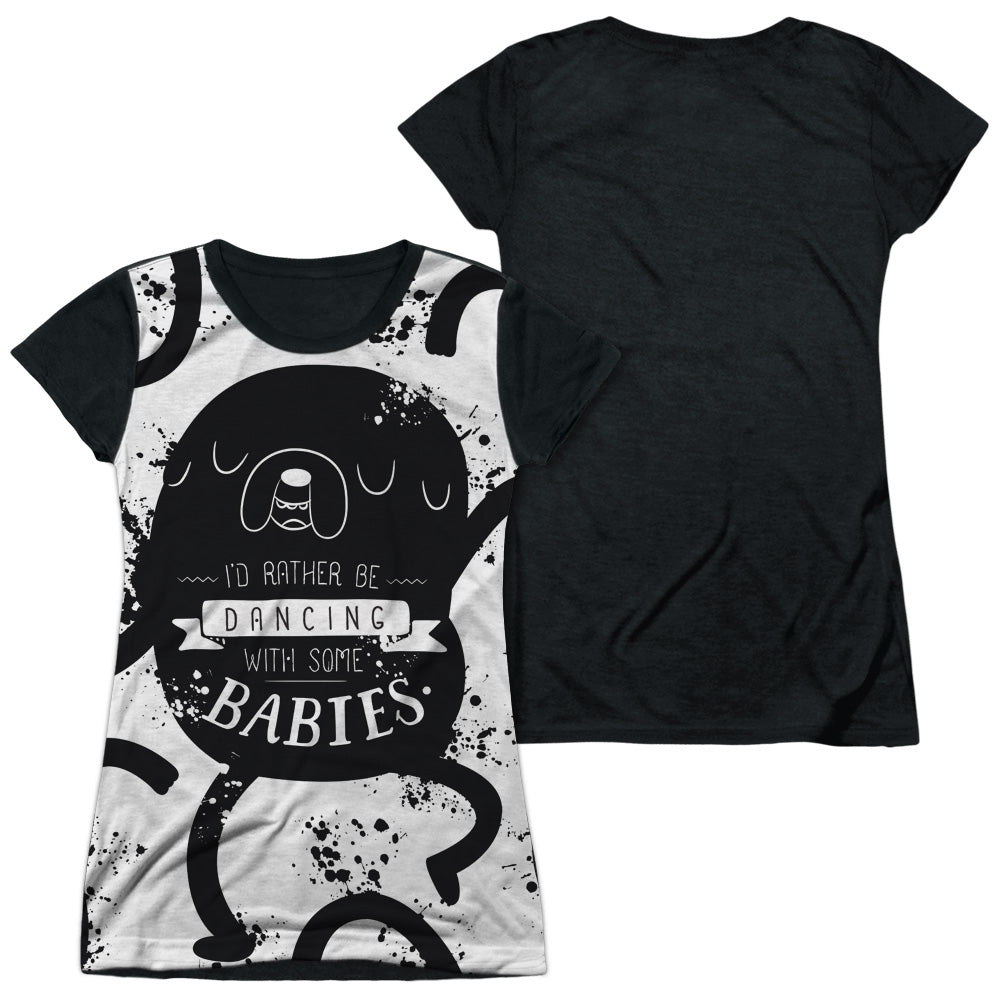 Junior Cap Sleeve 100% Poly Black Back