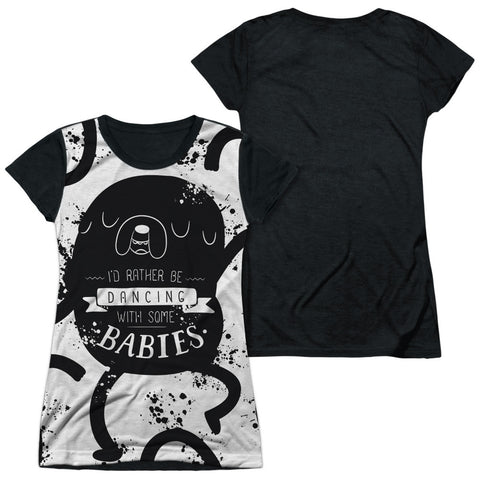 Junior Cap Sleeve 100% Poly Black Back