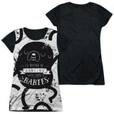 Junior Cap Sleeve 100% Poly Black Back