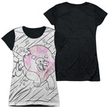 Junior Cap Sleeve 100% Poly Black Back