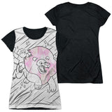 Junior Cap Sleeve 100% Poly Black Back