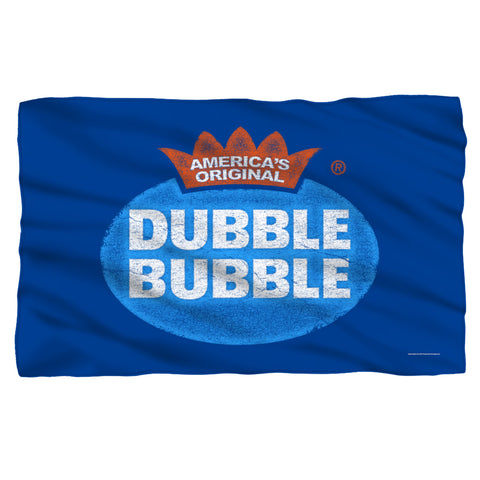 Dubble Bubble/vintage Logo-fleece Blanket-white