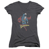 Juniors Sheer Cap Sleeve V-Neck