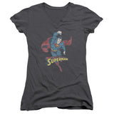 Juniors Sheer Cap Sleeve V-Neck