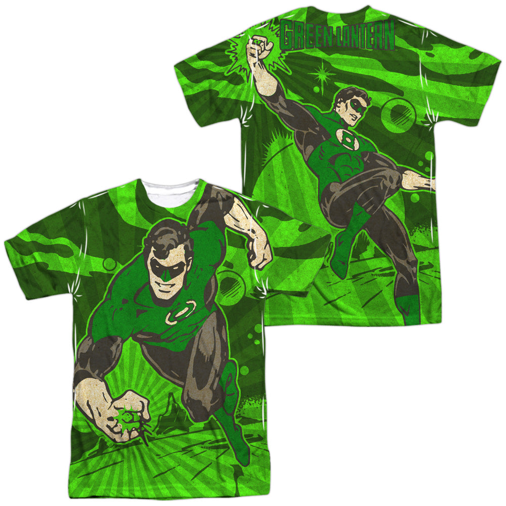Dc/radiant Power (front/back Print)-s/s Adult Poly Crew-white