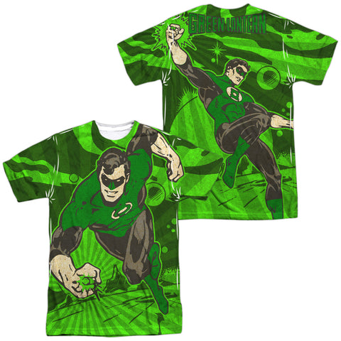 Dc/radiant Power (front/back Print)-s/s Adult Poly Crew-white