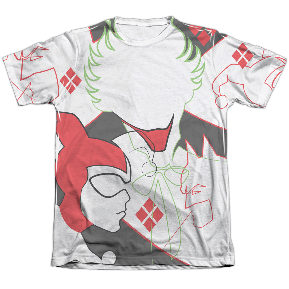 Dco/joker/harley Inline-adult Poly/cotton S/s Tee-white