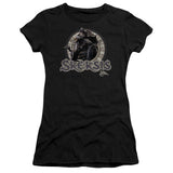 Juniors Sheer Cap Sleeve