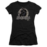 Juniors Sheer Cap Sleeve