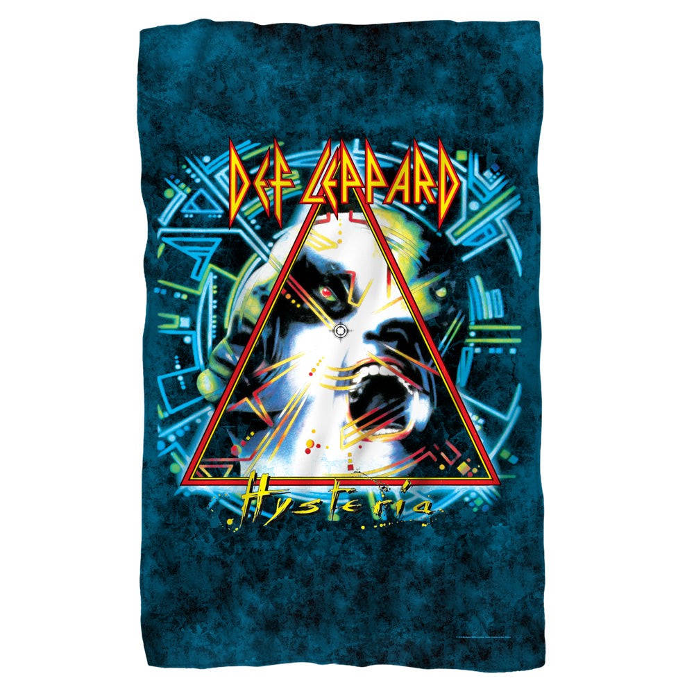 Def Leppard/hysteria Cover-fleece Blanket-white