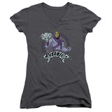 Juniors Sheer Cap Sleeve V-Neck