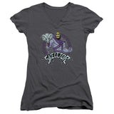 Juniors Sheer Cap Sleeve V-Neck
