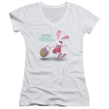 Juniors Sheer Cap Sleeve V-Neck
