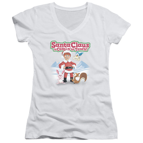 Juniors Sheer Cap Sleeve V-Neck