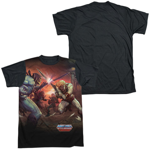 Masters Of The Universe/battle-s/s Adult White Front Black Back  -white