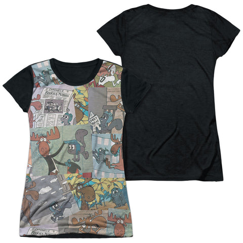 Junior Cap Sleeve 100% Poly Black Back