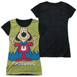 Junior Cap Sleeve 100% Poly Black Back