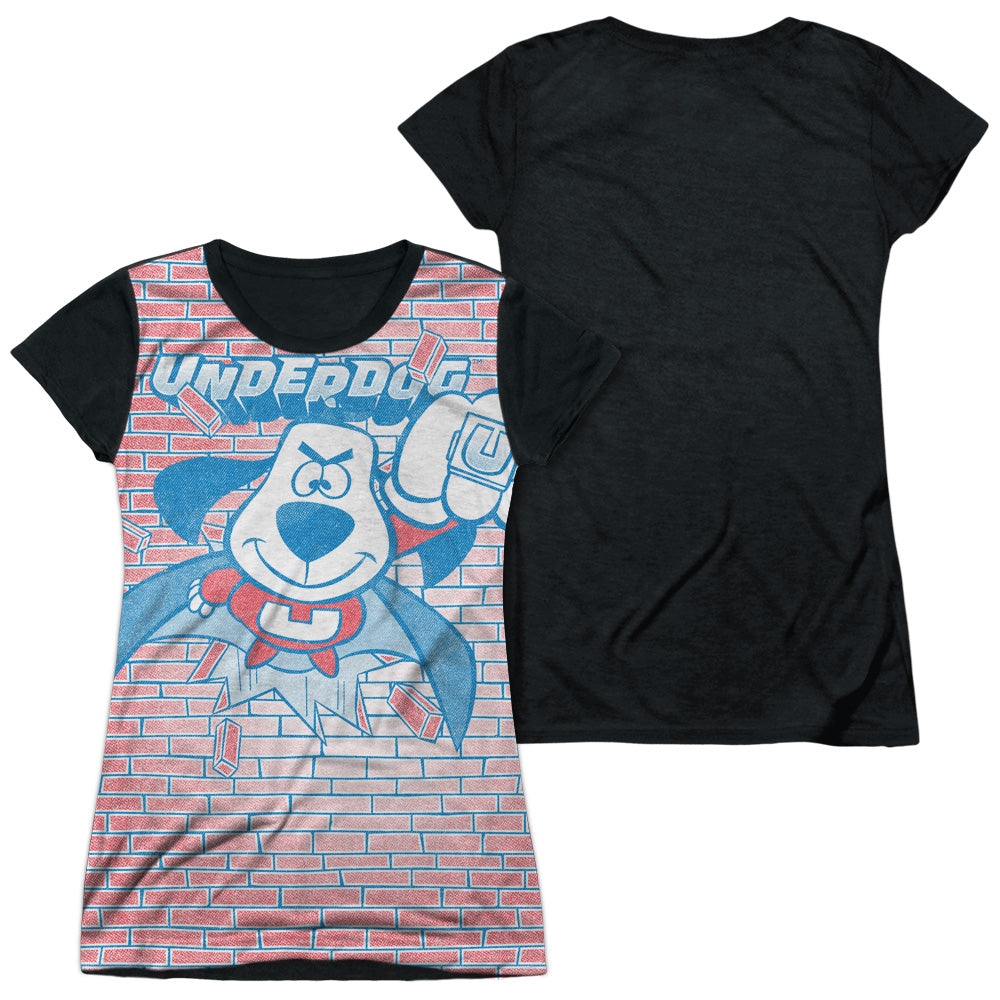 Junior Cap Sleeve 100% Poly Black Back