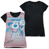 Junior Cap Sleeve 100% Poly Black Back