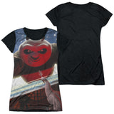 Junior Cap Sleeve 100% Poly Black Back