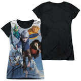 Junior Cap Sleeve 100% Poly Black Back