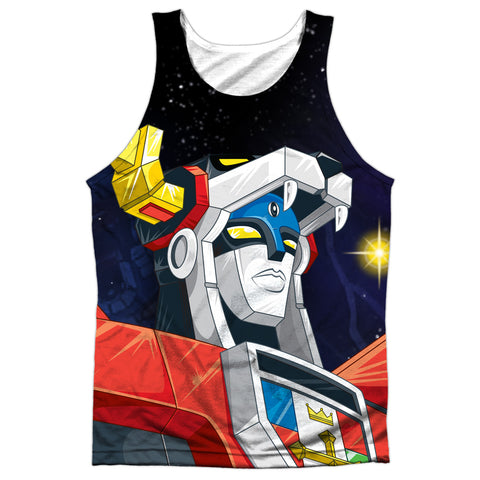 Voltron/space-adult 100% Poly Tank Top-white