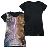 Junior Cap Sleeve 100% Poly Black Back
