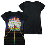 Junior Cap Sleeve 100% Poly Black Back