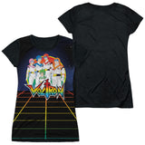 Junior Cap Sleeve 100% Poly Black Back