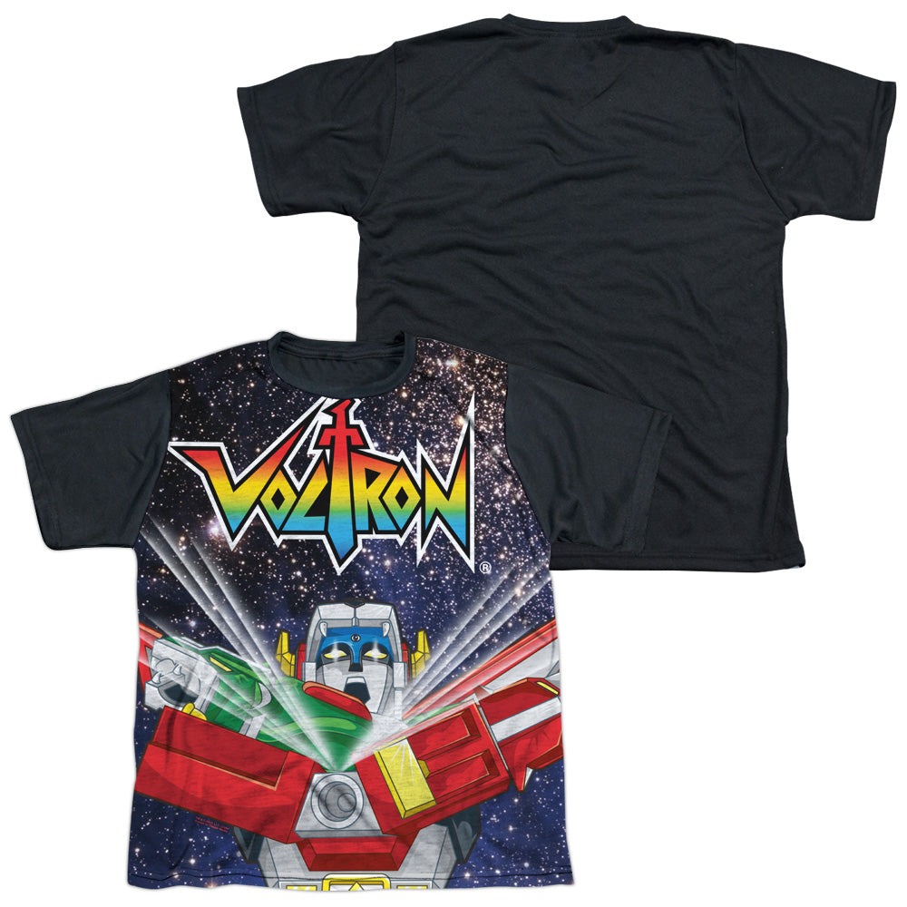Voltron/space Defender-s/s Youth White Front Black Back  -white