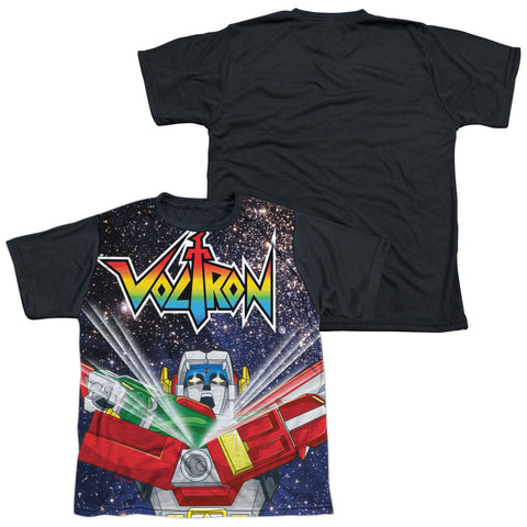 Voltron/space Defender-s/s Youth White Front Black Back  -white